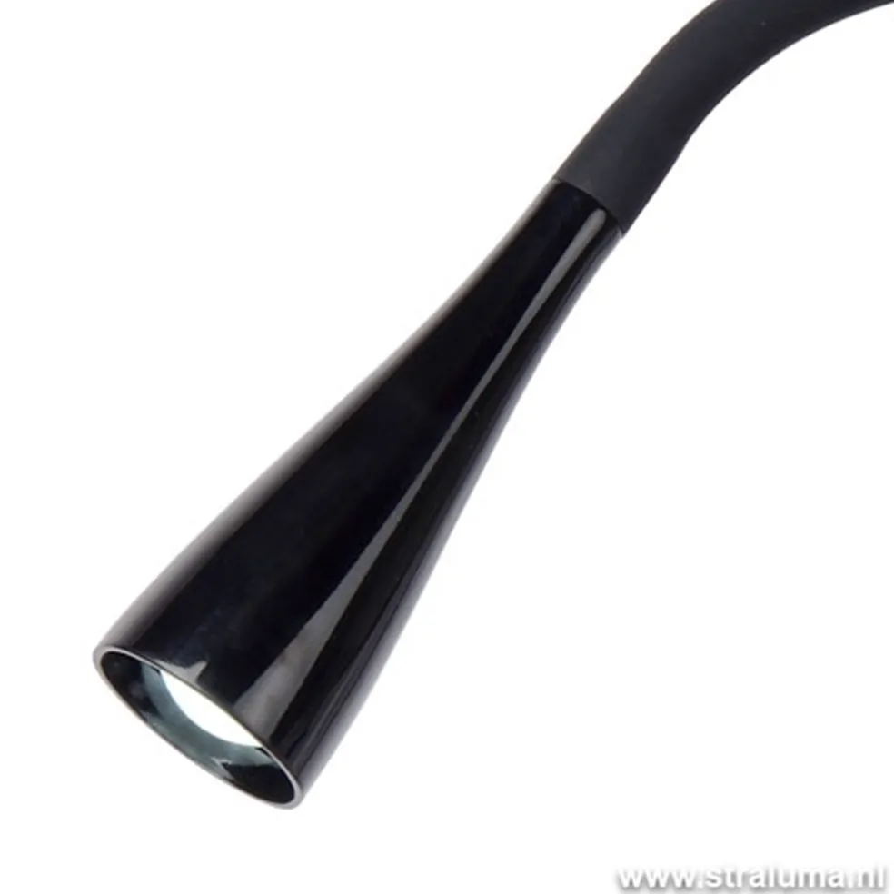 Speelse zwarte bureaulamp Zozy LED