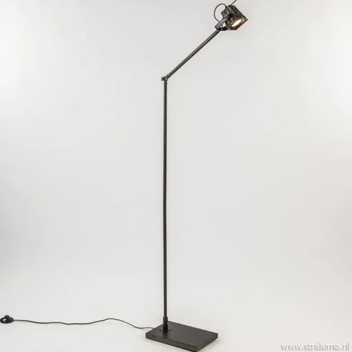 *Staande leeslamp antique brass gu10