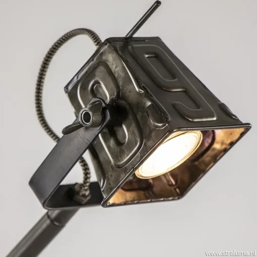 *Staande leeslamp antique brass gu10