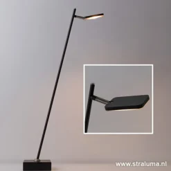 Staande leeslamp Blok zwart incl.dimmer