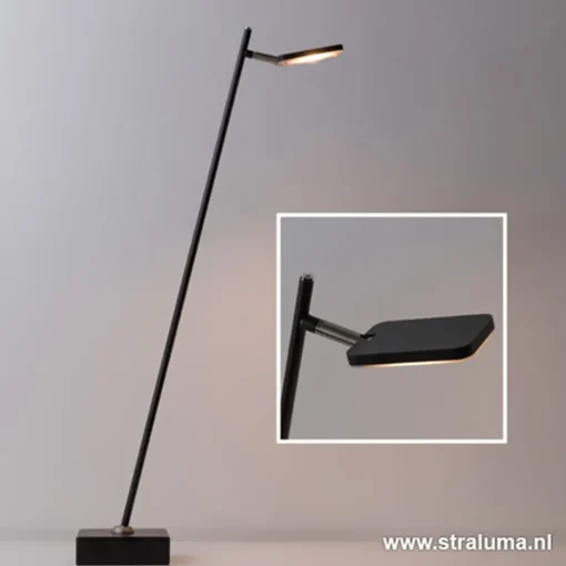 Staande leeslamp Blok zwart incl.dimmer