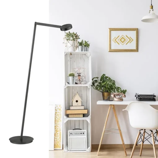 Staande leeslamp zwart