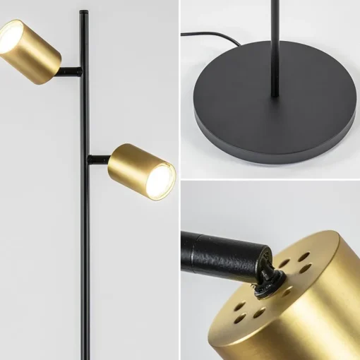 Staande leesspot 2L Bounce zwart/goud