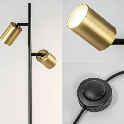 Staande leesspot 2L Bounce zwart/goud