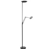 Staande uplighter+leesarm zwart dim.cct