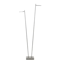 Staande vloerlamp led 2 lichts staal