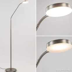 Stalen lees/vloerlamp LED dim to warm