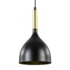 Stijlvolle kleine hanglamp zwart met goud