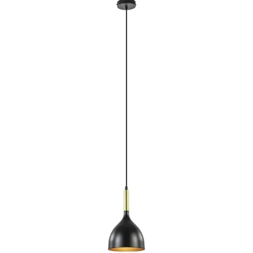 Stijlvolle kleine hanglamp zwart met goud