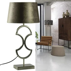 Strak klassieke lampvoet Riava licht goud