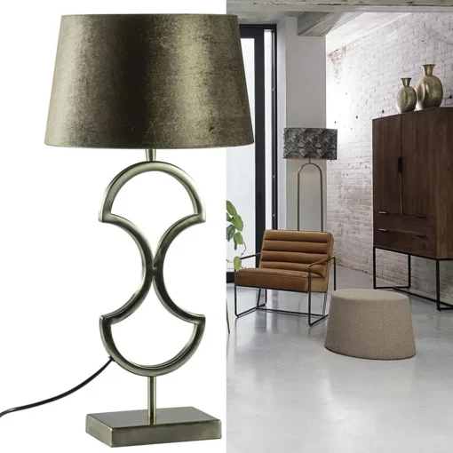 Strak klassieke lampvoet Riava licht goud