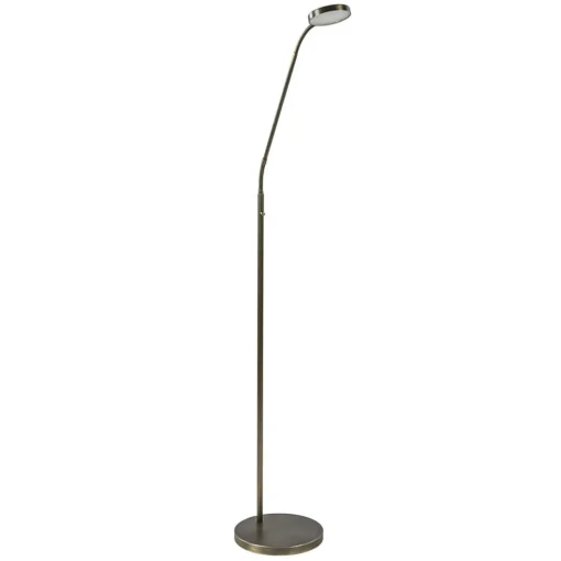 Strak klassieke LED leeslamp brons dim to warm