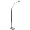 Strak klassieke leeslamp nikkel met dimbaar LED