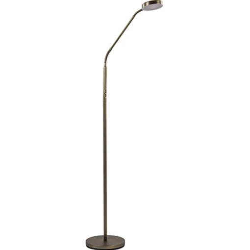 Strak klassieke leeslamp brons dimbaar