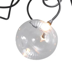 Strak klassieke plafondlamp LED met helder glas