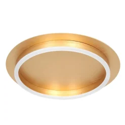 Strak moderne LED plafondlamp goud