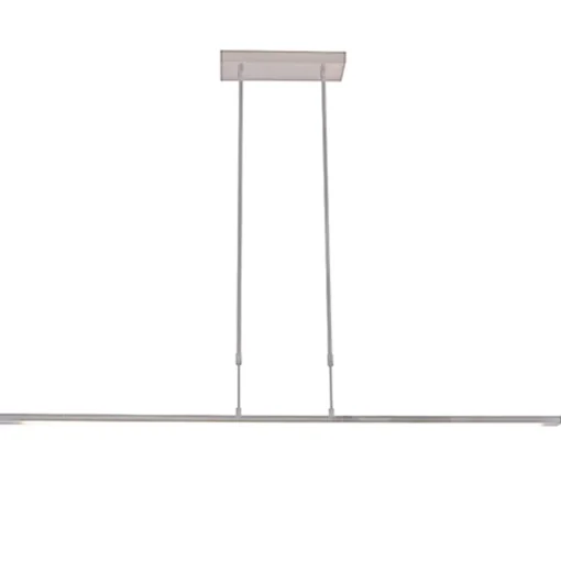 Strakke hanglamp LED staal incl. dimmer