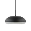 Strakke ronde hanglamp koepel mat zwart 38 cm