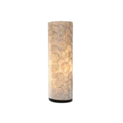 Tafellamp 40 cm cilinder creme schelpen
