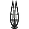 Tafellamp / vloerlamp mat zwart hout