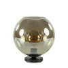 Tafellamp Bella zwart + smoke glas 25cm