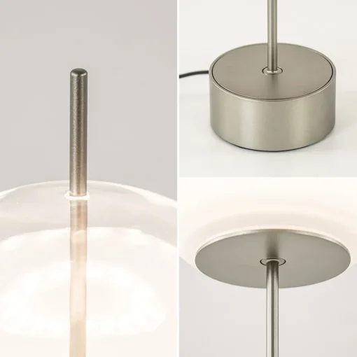Tafellamp Bolla smoke steel/white gradient