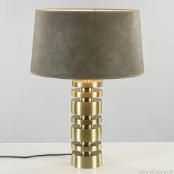 Tafellamp Desley voet z/kap matgoud