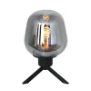 Tafellamp driepoot kegel smoke glas