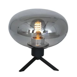 Tafellamp driepoot ufo smoke glas
