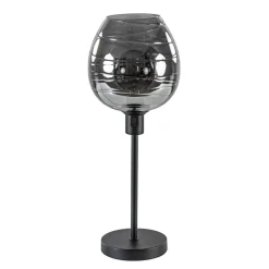 Tafellamp Fantasy op stang zwart + smoke glas