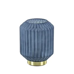 Tafellamp Ivot op batterij mat blauw klein