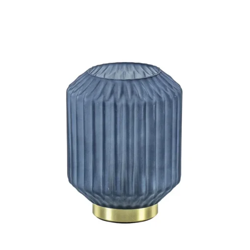 Tafellamp Ivot op batterij mat blauw klein