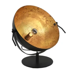 Tafellamp Larino gunmetal/goldleaf 30cm