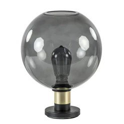 Tafellamp Lazise 25cm zwart/smoke/goud