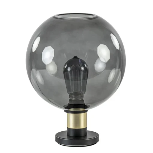 Tafellamp Lazise 25cm zwart/smoke/goud