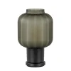 Tafellamp Lett zwart met mat smoke glas