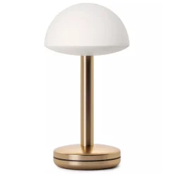 Tafellamp op accu gold/frosted IP65
