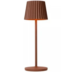 Tafellamp roest bruin oplaadbaar inclusief LED IP54