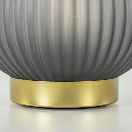 Tafellamp Tajera op batterij mat grijs/goud