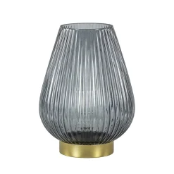 Tafellamp Tajera van Light and Living op batterij grijs/goud