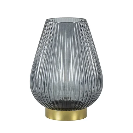 Tafellamp Tajera van Light and Living op batterij grijs/goud
