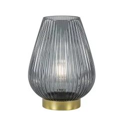 Tafellamp Tajera van Light and Living op batterij grijs/goud
