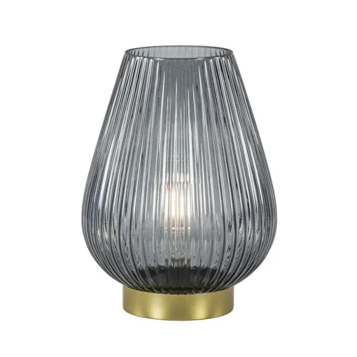 Tafellamp Tajera van Light and Living op batterij grijs/goud