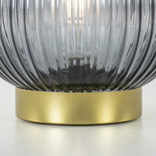 Tafellamp Tajera van Light and Living op batterij grijs/goud
