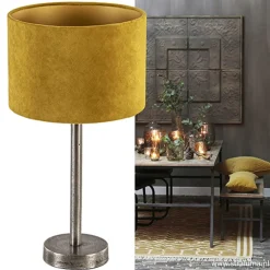 Tafellamp Undai ruw nikkel excl. kap