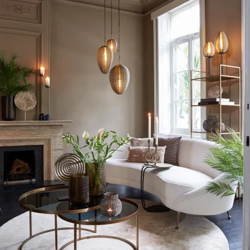 Tafellamp Yaelle brons/zwart