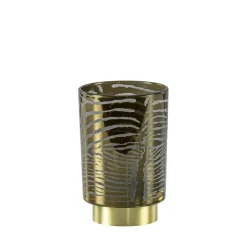Tafellamp Zebra grijs goud op batterijen Light & Living