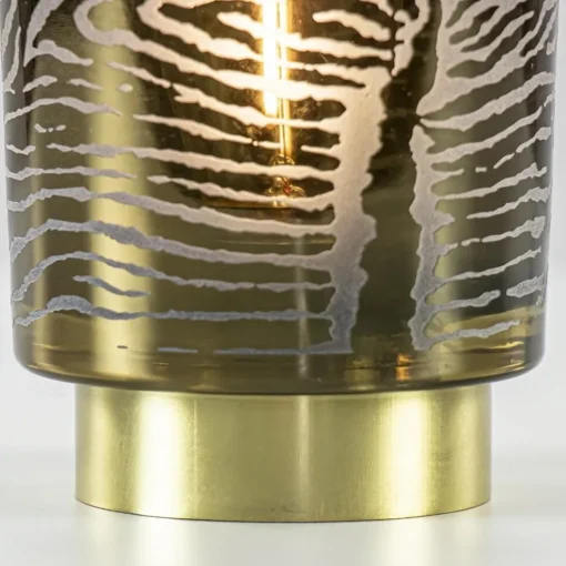 Tafellamp Zebra grijs goud op batterijen Light & Living