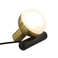 Tafel/wandlamp Drop zwart/goud