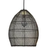 Trendy draad hanglamp Meya zwart/goud